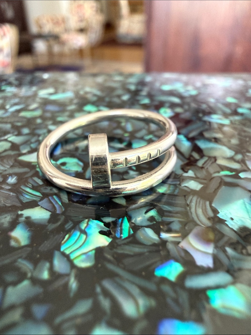 Cartier Small Just Un Clou Ring in 18k White Gold